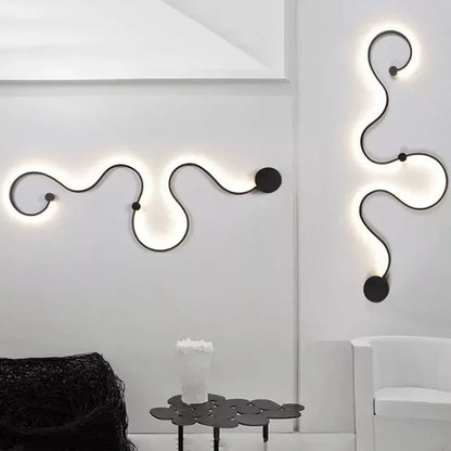 DecorBites™ Contemporary Acrylic Wall Lamps in White/Black Iron for Home Decor