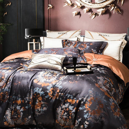 DecorBites™ 1500TC Jacquard Egyptian Cotton Bedding Set for Queen King Linens