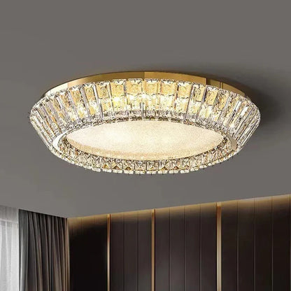 ™ Gold Crystal Glass LED Ceiling Light for Dining Living Room