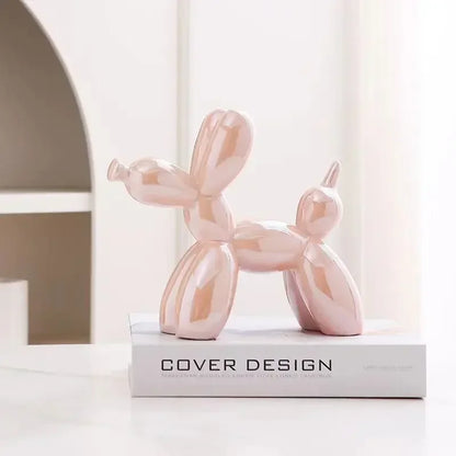 DecorBites™ Abstract Ceramic Balloon Dog Sculpture for Home Office Decor-Gift-Quality Study Room Statue