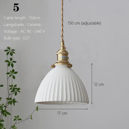 ™ Japanese Ceramic Pendant Light Scandinavian Style Luxury Lamp