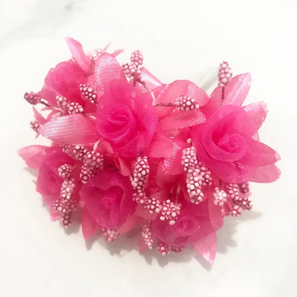 DecorBites™ 200pcs Mixed Rose Red Flower Cherry Stamen Berries Bundle for DIY Decor