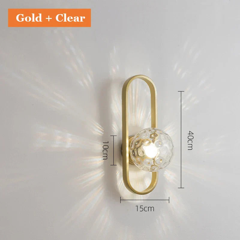 DecorBites™ Glass Aisle Wall Lamp Post-Modern Indoor Decoration Art Lighting