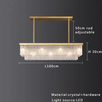 DecorBites™ Elegant Crystal Glass Chandelier for Luxury Home Decor