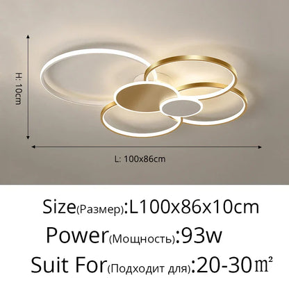 DecorBites™ Acrylic Chandelier Light Modern Minimalist Ceiling Lamp for Living Dining Bedroom