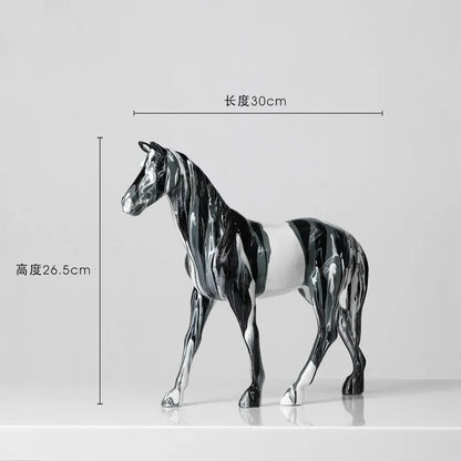 DecorBites™ Animal Resin Statue Collection: Abstract Horse Cow French Bullfighting Dog Sculpture