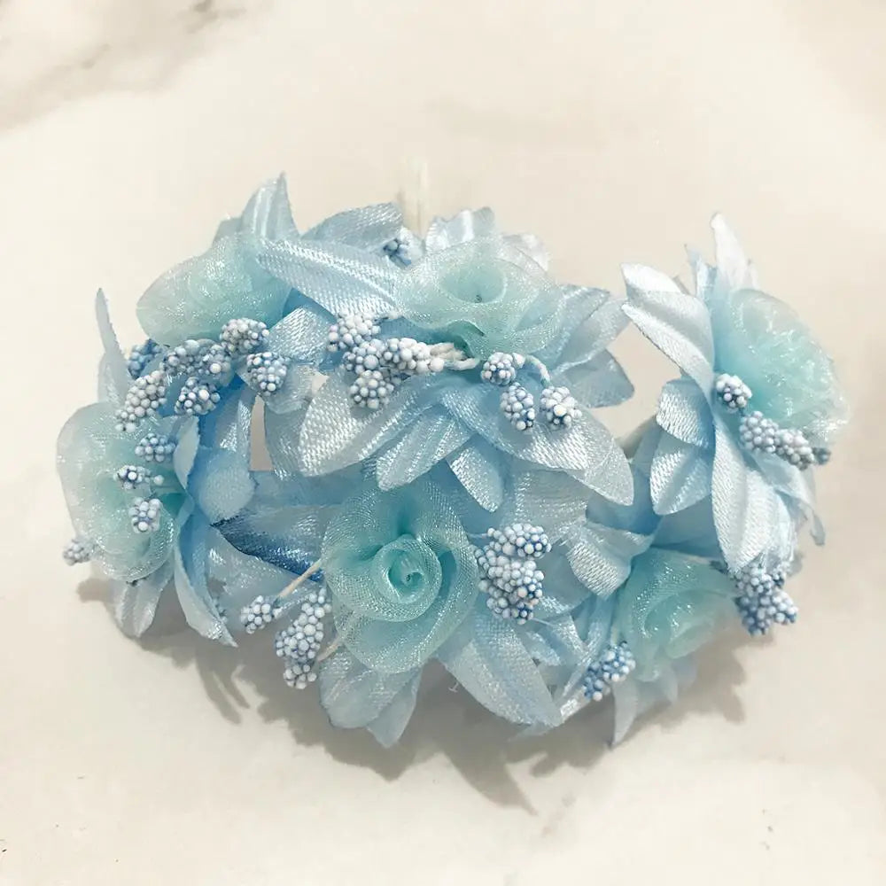 DecorBites™ Blue Flower Cherry Stamen Berries Bundle for DIY Christmas Wedding Decor