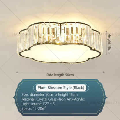 DecorBites™ Crystal Light: Modern Restaurant Hotel Ceiling Light for Living Room