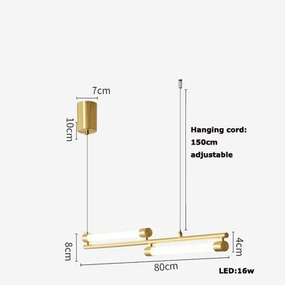 DecorBites™ Art Deco LED Gold Chandelier for Dinning Room