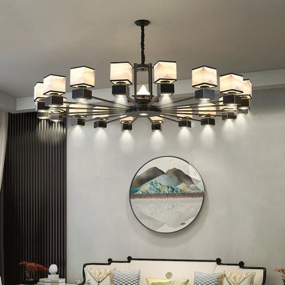 DecorBites™ Chinese Zen Marble Chandelier for Living Room, Restaurant, and Bedroom