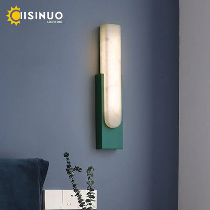 DecorBites™ 19.6＂LED Marble Wall Sconce - Modern Indoor Bedside Lighting for Living Room