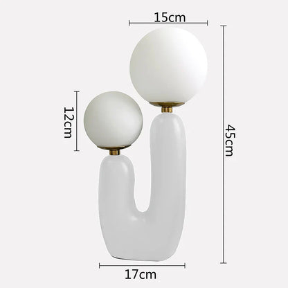 DecorBites™ Glass Ball Table Lamp: Green Pink Resin Nordic Cute Bedroom Living Room Decor