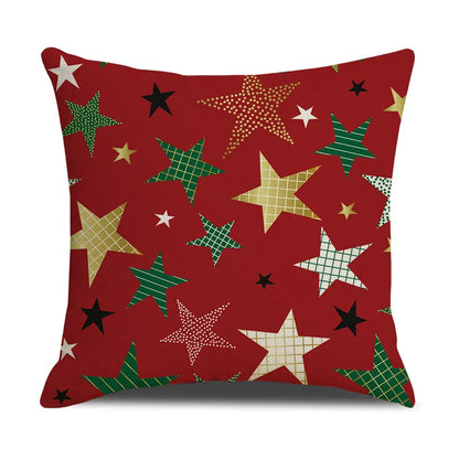 DecorBites™ Christmas Linen Cushion Cover for Festive Home Decor in Living Room
