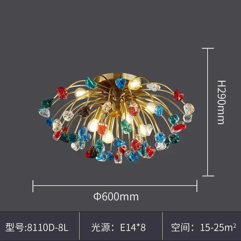 DecorBites™ Crystal Chandelier LED Lighting Fixture for Dining Room & Kitchen Island