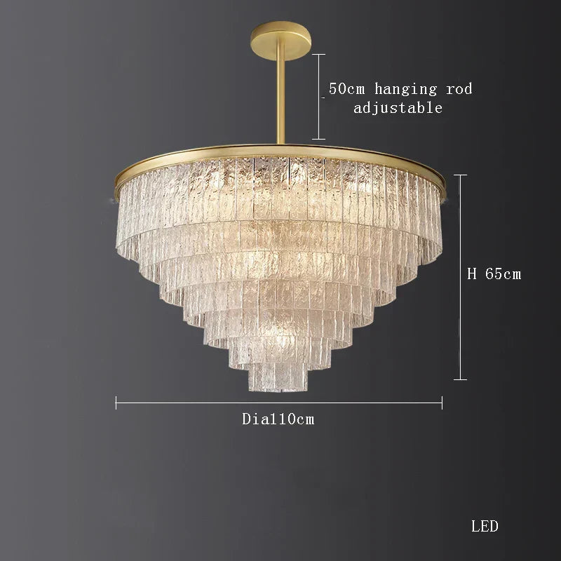 DecorBites™ Crystal LED Chandelier: Minimalist Luxury Lighting for Dinning Table