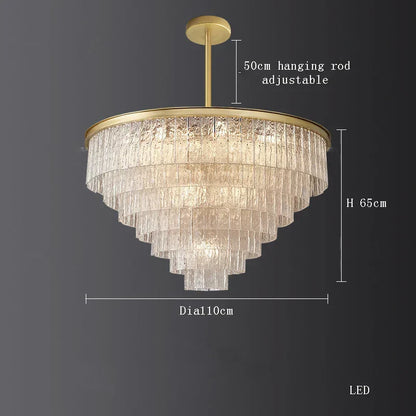 DecorBites™ Crystal LED Chandelier: Minimalist Luxury Lighting for Dinning Table