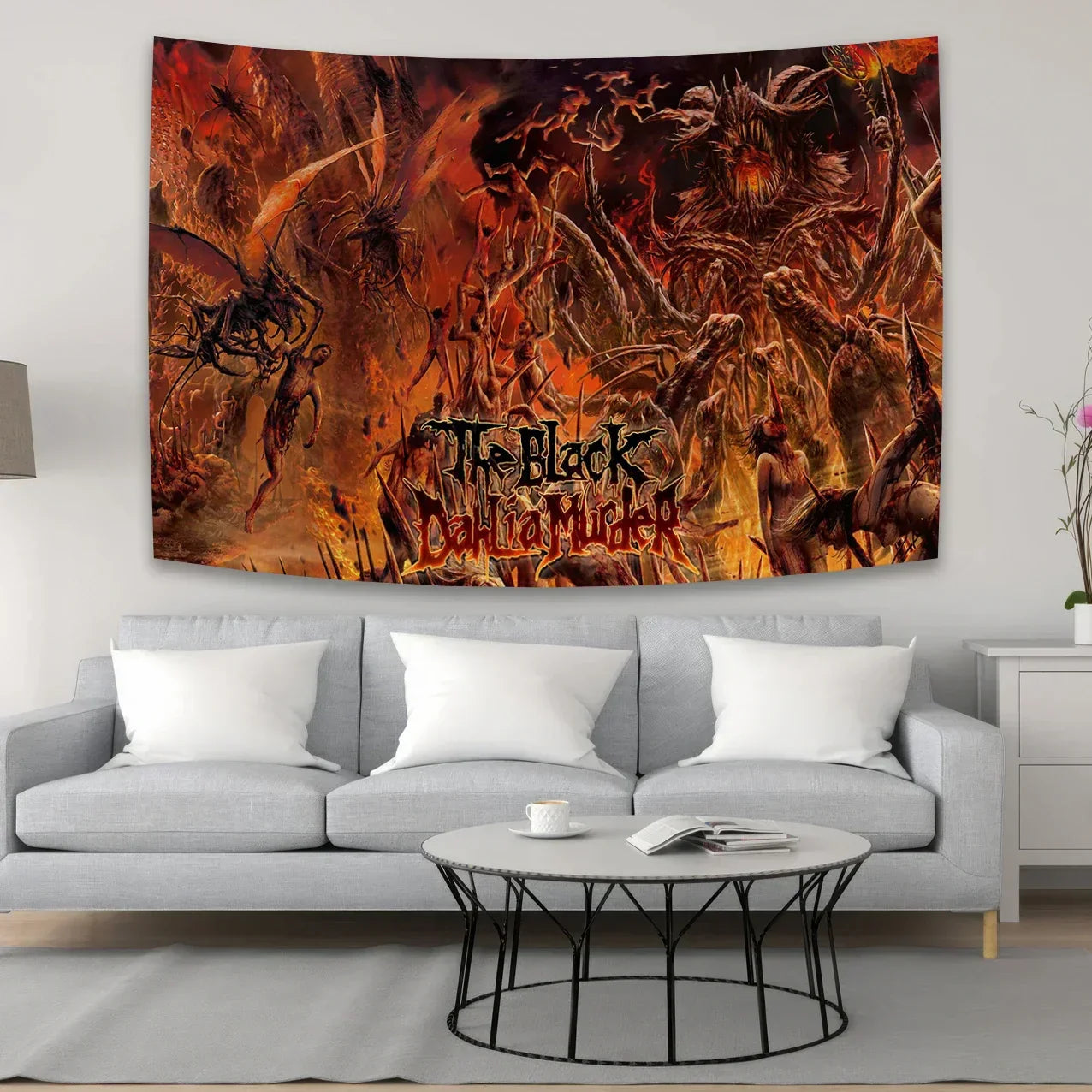 DecorBites™ Black Dahlia Murder Metal Band Tapestry: Rock Music Poster for Studio Bar