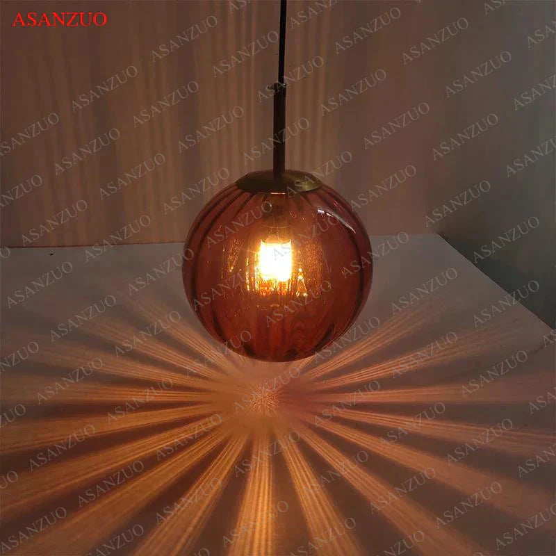 DecorBites™ Glass Ball Pendant Lamp: Modern Nordic LED Lighting for Home, Restaurant, Living Room