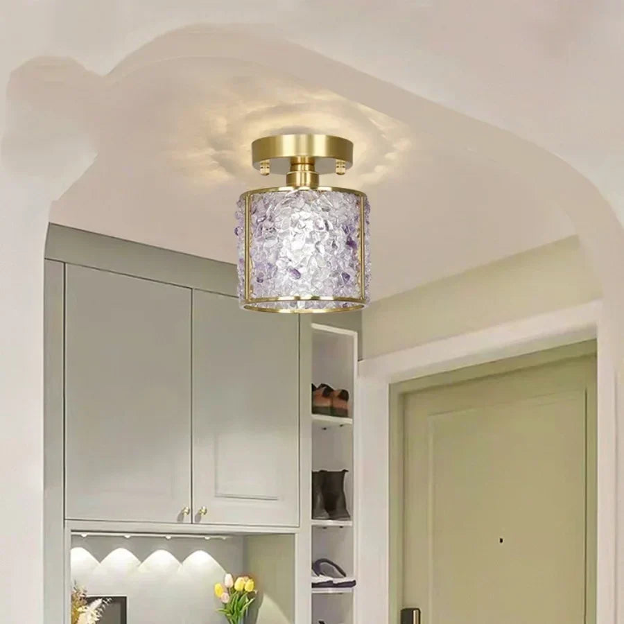 DecorBites™ Column Glass Crystal Ceiling Light for Nordic Modern Home Decor