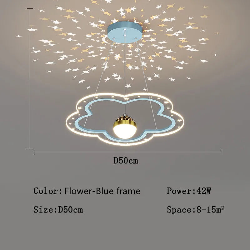 DecorBites™ LED Star Chandelier: Kids Room Lighting Fixture for Bedroom & Study Room