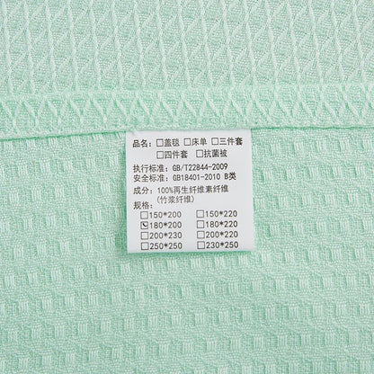 DecorBites™ Bamboo Fiber Cooling Summer Blanket: Lightweight Diamond Quilt Duvet