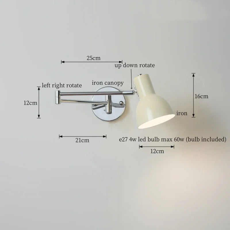 DecorBites™ Black Iron LED Wall Sconce for Home Decor - Modern Nordic Style