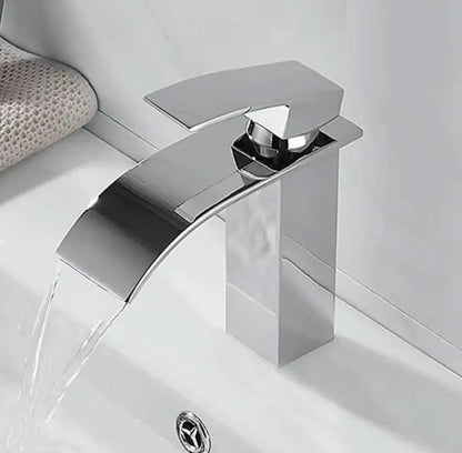 DecorBites™ Gold Bathroom Faucet: Brass Rose Gold Basin Waterfall Mixer Tap