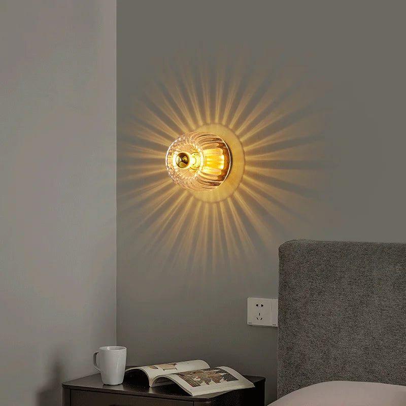 DecorBites™ LED Indoor Glass Wall Sconce Ceiling Chandelier for Living Room & Restaurant