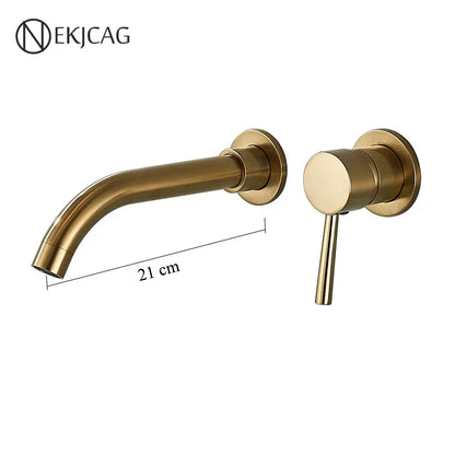 DecorBites™ Gold Basin Faucet: Single Handle, Hot & Cold Water, Matte Black Finish