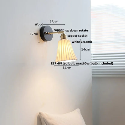 DecorBites™ Black Wood LED Wall Sconce, Rotatable Stair Light