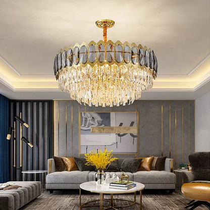 DecorBites™ Crystal Ceiling Chandelier for Modern Living Room Decor