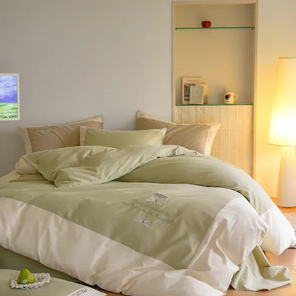 DecorBites™ Brushed Volcanic Fleece Bedding Set: Luxe 100% Cotton Duvet Cover & Pillowcases