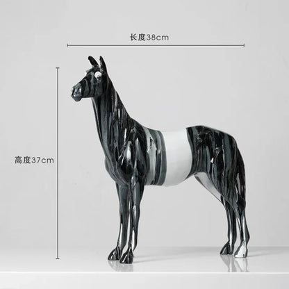 DecorBites™ Animal Resin Statue Collection: Abstract Horse Cow French Bullfighting Dog Sculpture