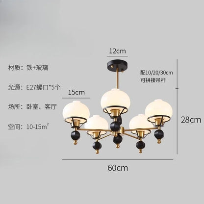 DecorBites™ French Bauhaus Medieval Ceiling Chandelier for Bedroom and Study Room