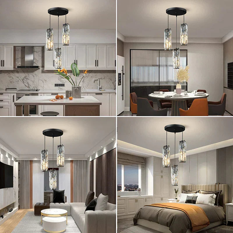 ™ Gold Crystal Chandelier: Elegant Dining Room Pendant Lighting