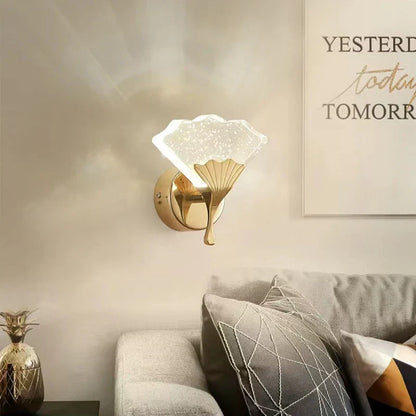 DecorBites™ Ginkgo Leaf LED Crystal Wall Lights for Home Decor and Lighting