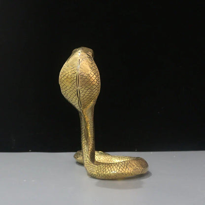 DecorBites™ Copper Cobra Zodiac Snake Feng Shui Decoration Craft