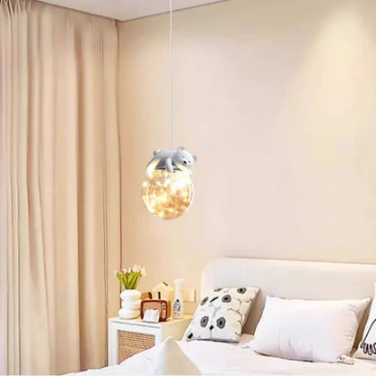 DecorBites™ Children's Room Animal LED Chandelier - Modern Glass Lights for Baby Boy Girl Bedroom