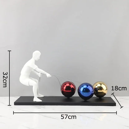 DecorBites™ Abstract Character Metal Sculpture Desk Ornament Aesthetic Room Decor