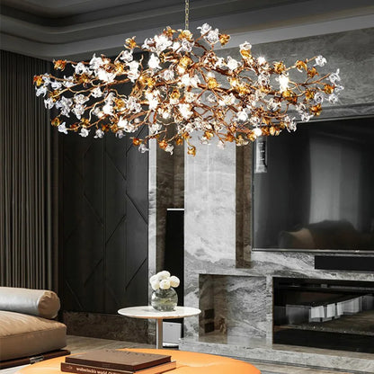 DecorBites™ Copper Branch Pendant Chandelier for Luxury Living Room & Restaurant