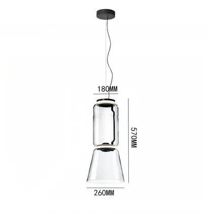 DecorBites™ Heavy Glass Modern Chandelier Pendant Lamps for Living Room, Dining Room, and Store