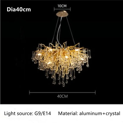 DecorBites™ Crystal Luxury Ceiling Chandelier: Modern Living Dining Bedroom Pendant Lights