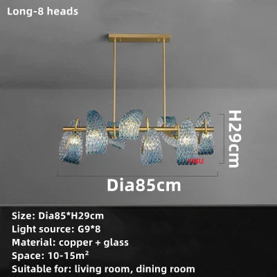 DecorBites™ Blue Glass LED Pendant Lamps for Home Decor and Lighting Innovation
