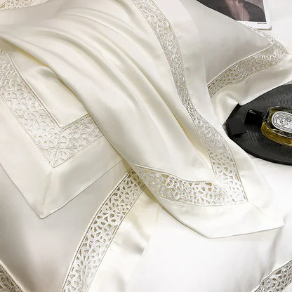 DecorBites™ Eucalyptus Lyocell 1000TC Luxury Bedding Set with Wide Edge, Soft Silky & Breathable