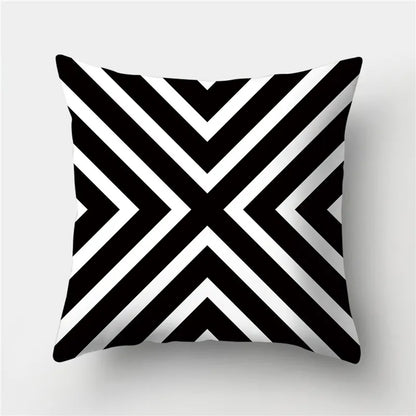 DecorBites™ Geometric Stripes Pillowcase 45x45cm Polyester Cushion Cover for Living Room