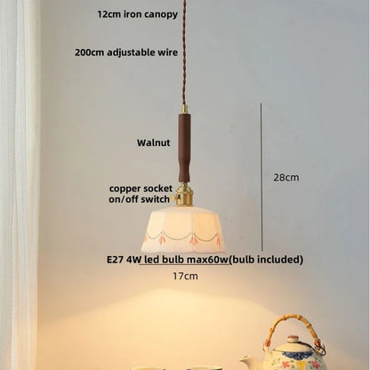 DecorBites™ Ceramic LED Pendant Light with Adjustable Wire, Modern Nordic Design