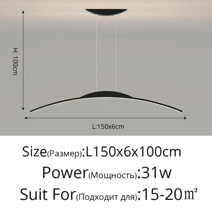 DecorBites™ LED Pendant Lamp - Minimalist Hanging Light for Dining Room & Home Decor
