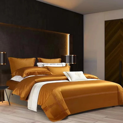 DecorBites™ 1000TC Egyptian Cotton Luxury Hotel Bedding Set: Duvet Cover, Sheet Set, Pillowcases