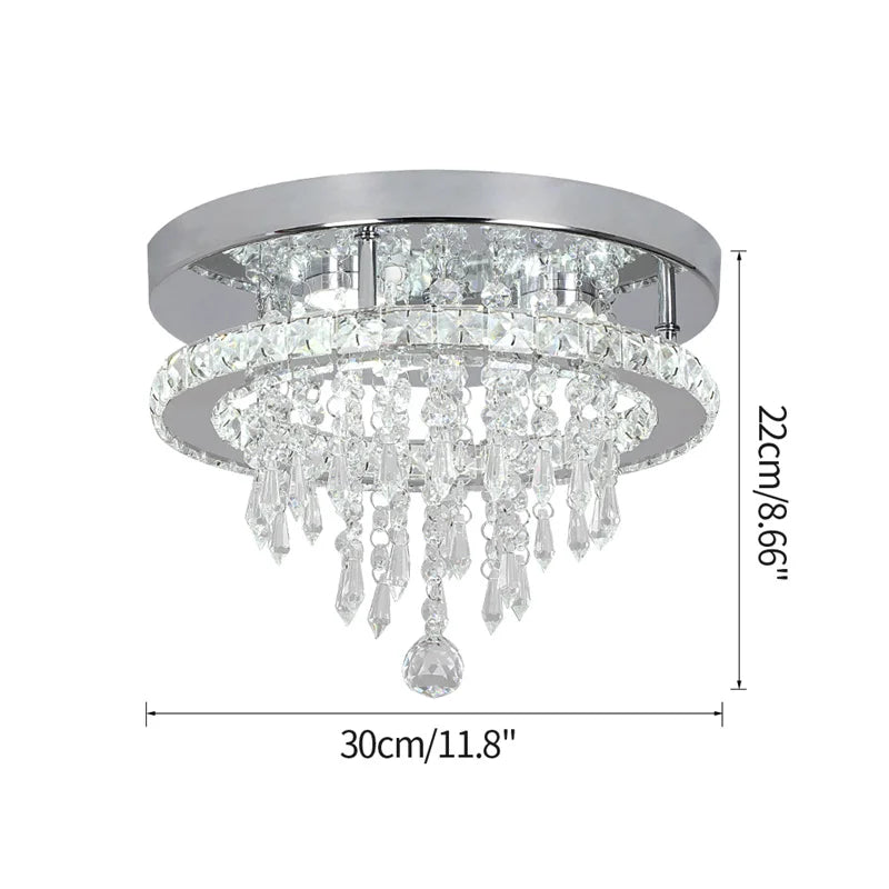 DecorBites™ Crystal Ceiling Lamp Smart LED Chandelier Remote Control Hanging Decor