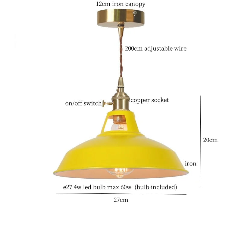 DecorBites™ Blue Iron Art LED Pendant Light, Nordic Modern Style for Home and Commercial Spaces